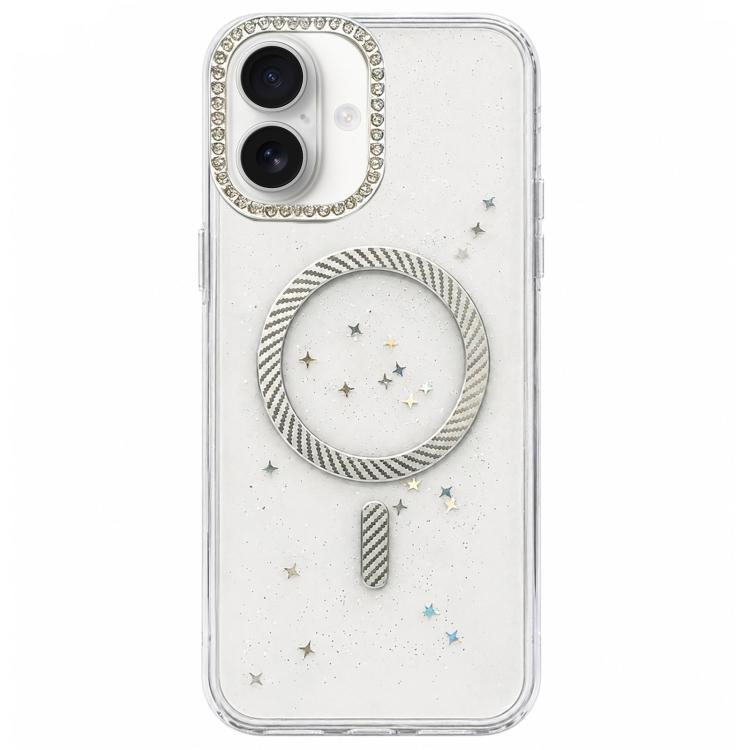 Custodia magnetica per telefono con inserti in resina epossidica glitterata., For iPhone Air, For iPhone 16 Pro Max, For iPhone 16 Pro, For iPhone 16 Plus