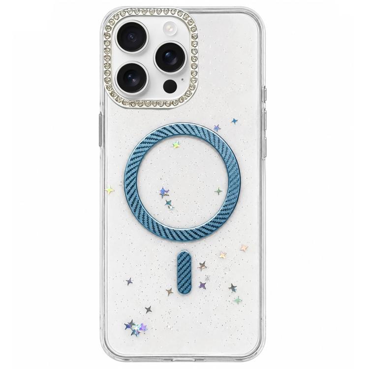 Custodia magnetica per telefono con inserti in resina epossidica glitterata., For iPhone 16, For iPhone 15 Pro Max, For iPhone 15 Pro, For iPhone 15 Plus