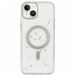 Custodia magnetica per telefono con inserti in resina epossidica glitterata., For iPhone 16, For iPhone 15 Pro Max, For iPhone 15 Pro, For iPhone 15 Plus
