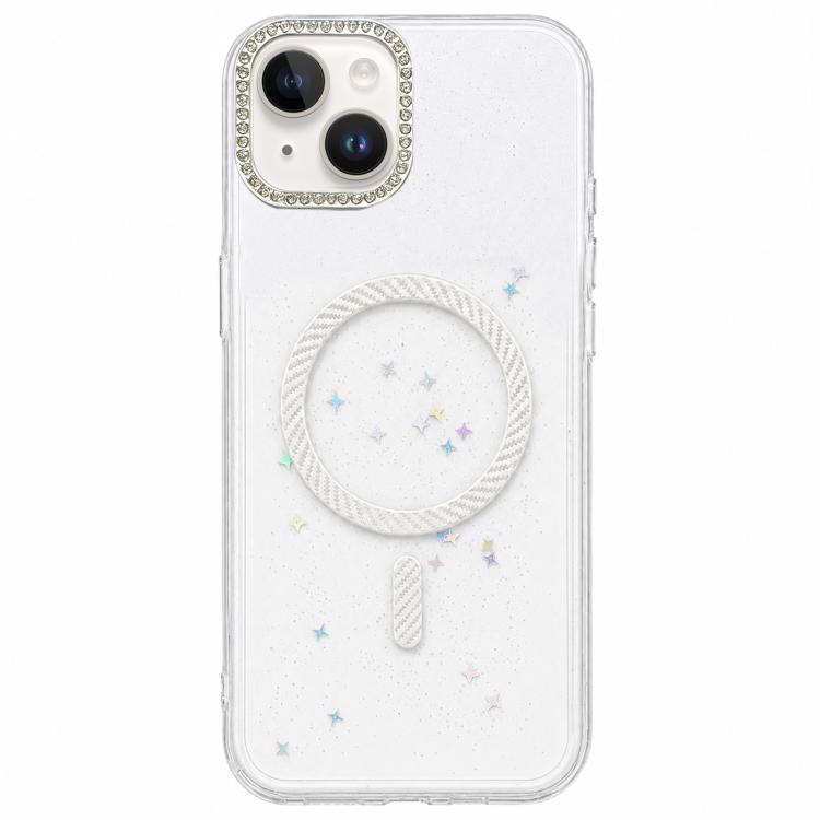 Custodia magnetica per telefono con inserti in resina epossidica glitterata., For iPhone 15, For iPhone 14 Plus, For iPhone 14, For iPhone 14 Pro