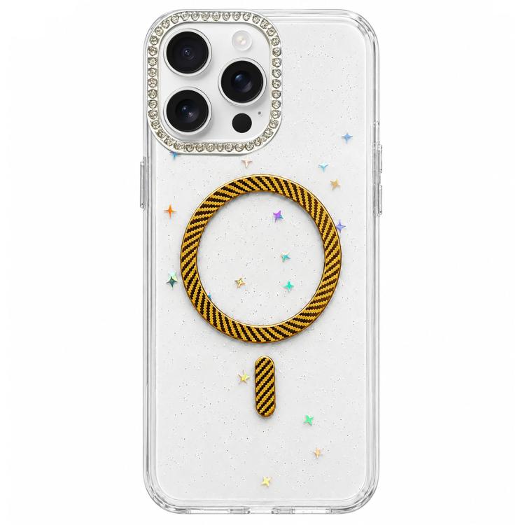 Custodia magnetica per telefono con inserti in resina epossidica glitterata., For iPhone 15, For iPhone 14 Plus, For iPhone 14, For iPhone 14 Pro
