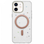 Custodia magnetica per telefono con inserti in resina epossidica glitterata., For iPhone 12, For iPhone 12 Pro Max, For iPhone 12 Pro, For iPhone 11 Pro Max