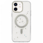 Custodia magnetica per telefono con inserti in resina epossidica glitterata., For iPhone 12, For iPhone 12 Pro Max, For iPhone 12 Pro, For iPhone 11 Pro Max
