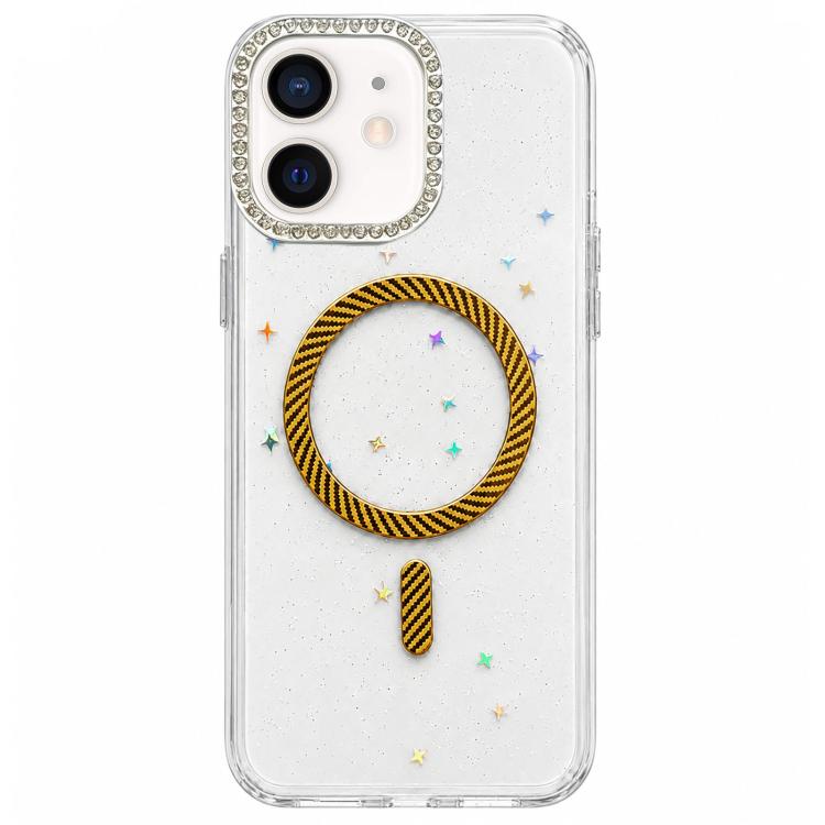Custodia magnetica per telefono con inserti in resina epossidica glitterata., For iPhone 12, For iPhone 12 Pro Max, For iPhone 12 Pro, For iPhone 11 Pro Max