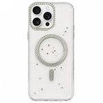 Custodia magnetica per telefono con inserti in resina epossidica glitterata., For iPhone 12, For iPhone 12 Pro Max, For iPhone 12 Pro, For iPhone 11 Pro Max