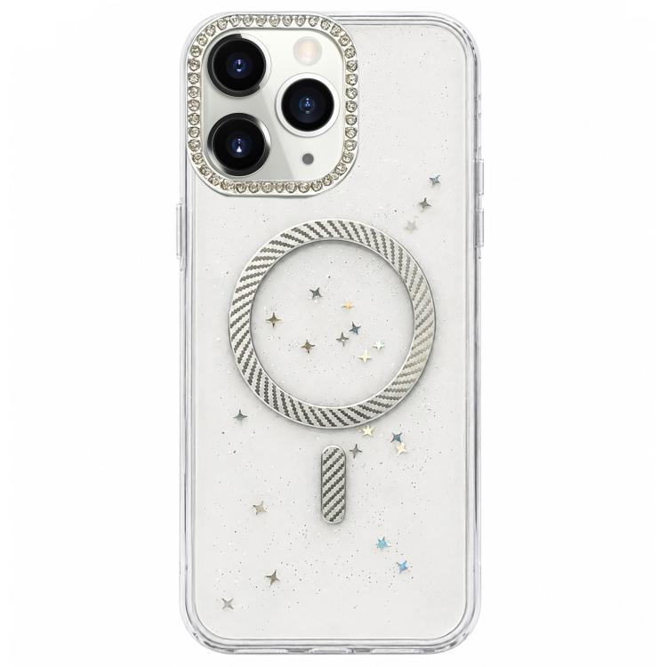 Custodia magnetica per telefono con inserti in resina epossidica glitterata., For iPhone 12, For iPhone 12 Pro Max, For iPhone 12 Pro, For iPhone 11 Pro Max