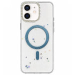 Custodia magnetica per telefono con inserti in resina epossidica glitterata., For iPhone 11, For iPhone 11 Pro, For iPhone X / XS, For iPhone XR