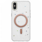 Custodia magnetica per telefono con inserti in resina epossidica glitterata., For iPhone 11, For iPhone 11 Pro, For iPhone X / XS, For iPhone XR