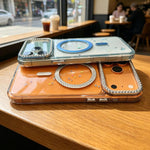 Custodia magnetica per telefono con inserti in resina epossidica glitterata., For iPhone XS Max