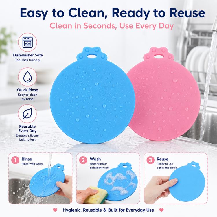 2 lattine per cibo per animali con coperchio in silicone ermetico