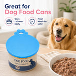 2 lattine per cibo per animali con coperchio in silicone ermetico