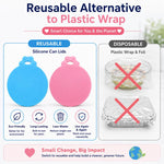 2 lattine per cibo per animali con coperchio in silicone ermetico