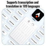 Registratore vocale intelligente AI ultrasottile con doppia tastiera e impronta vocale, compatibile con AIREC-APP., 8GB, 16GB, 32GB, 64GB, 128GB, 256GB