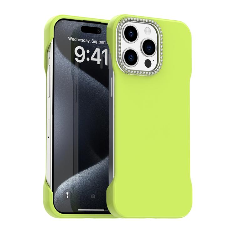 Custodia per telefono ibrida in PC e TPU satinato con mezza cornice a forma di diamante di Candy Diamond, For iPhone 16 Plus, For iPhone 16, For iPhone 15 Pro Max