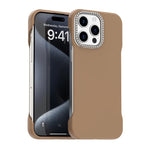 Custodia per telefono ibrida in PC e TPU satinato con mezza cornice a forma di diamante di Candy Diamond, For iPhone 16 Plus, For iPhone 16, For iPhone 15 Pro Max