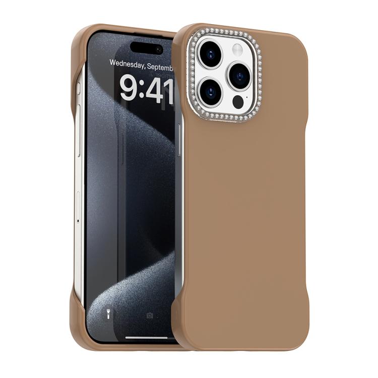 Custodia per telefono ibrida in PC e TPU satinato con mezza cornice a forma di diamante di Candy Diamond, For iPhone 16 Plus, For iPhone 16, For iPhone 15 Pro Max