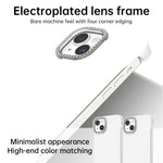Custodia per telefono ibrida in PC e TPU satinato con mezza cornice a forma di diamante di Candy Diamond, For iPhone 14 Plus, For iPhone 14, For iPhone 14 Pro