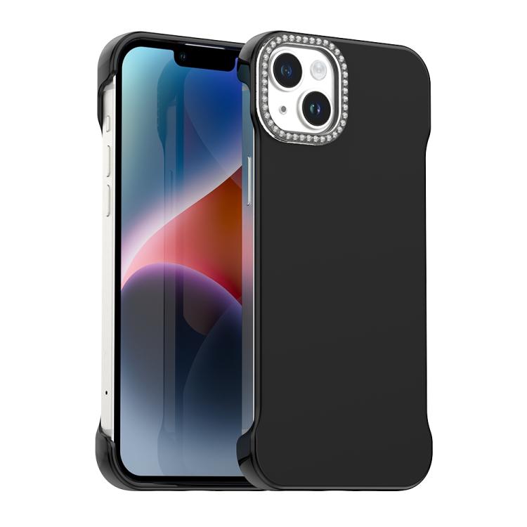 Custodia per telefono ibrida in PC e TPU satinato con mezza cornice a forma di diamante di Candy Diamond, For iPhone 14 Plus, For iPhone 14, For iPhone 14 Pro