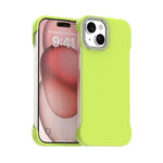 Custodia per telefono ibrida in PC e TPU satinato con mezza cornice a forma di diamante di Candy Diamond, For iPhone 15 Pro, For iPhone 15 Plus, For iPhone 15