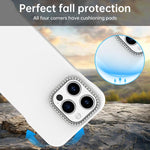 Custodia per telefono ibrida in PC e TPU satinato con mezza cornice a forma di diamante di Candy Diamond, For iPhone 15 Pro, For iPhone 15 Plus, For iPhone 15
