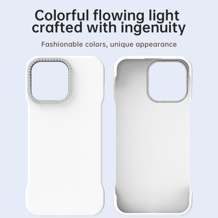Custodia per telefono ibrida in PC e TPU satinato con mezza cornice a forma di diamante di Candy Diamond, For iPhone 15 Pro, For iPhone 15 Plus, For iPhone 15
