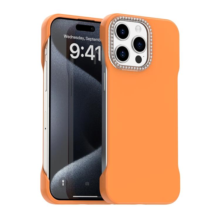 Custodia per telefono ibrida in PC e TPU satinato con mezza cornice a forma di diamante di Candy Diamond, For iPhone 15 Pro, For iPhone 15 Plus, For iPhone 15