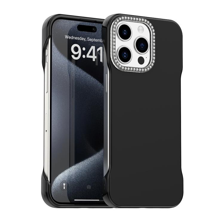 Custodia per telefono ibrida in PC e TPU satinato con mezza cornice a forma di diamante di Candy Diamond, For iPhone 15 Pro, For iPhone 15 Plus, For iPhone 15