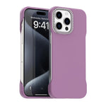 Custodia per telefono ibrida in PC e TPU satinato con mezza cornice a forma di diamante di Candy Diamond, For iPhone 15 Pro, For iPhone 15 Plus, For iPhone 15