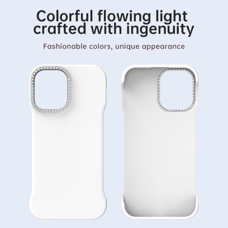 Custodia per telefono ibrida in PC e TPU satinato con mezza cornice a forma di diamante di Candy Diamond, For iPhone 16 Plus, For iPhone 16, For iPhone 15 Pro Max