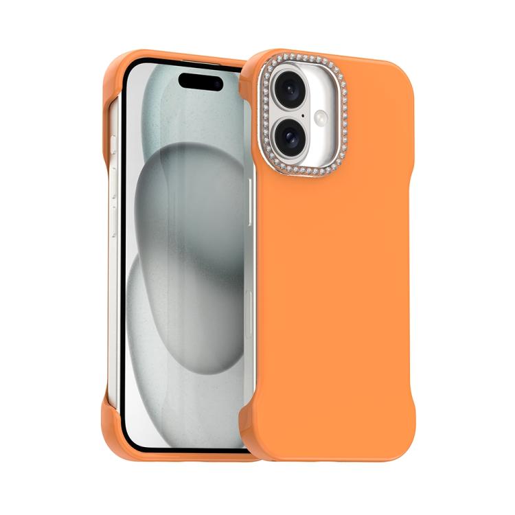 Custodia per telefono ibrida in PC e TPU satinato con mezza cornice a forma di diamante di Candy Diamond, For iPhone 16 Plus, For iPhone 16, For iPhone 15 Pro Max
