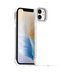 Custodia per telefono ibrida in PC e TPU satinato con mezza cornice a forma di diamante di Candy Diamond, For iPhone 12 Pro, For iPhone 11 Pro Max, For iPhone 11