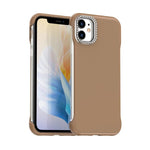 Custodia per telefono ibrida in PC e TPU satinato con mezza cornice a forma di diamante di Candy Diamond, For iPhone 12 Pro, For iPhone 11 Pro Max, For iPhone 11