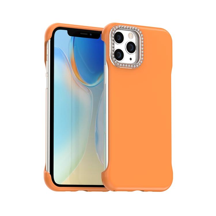 Custodia per telefono ibrida in PC e TPU satinato con mezza cornice a forma di diamante di Candy Diamond, For iPhone 11 Pro