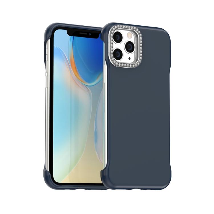 Custodia per telefono ibrida in PC e TPU satinato con mezza cornice a forma di diamante di Candy Diamond, For iPhone 11 Pro