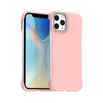 Custodia per telefono ibrida in PC e TPU satinato con mezza cornice a forma di diamante di Candy Diamond, For iPhone 12 Pro, For iPhone 11 Pro Max, For iPhone 11