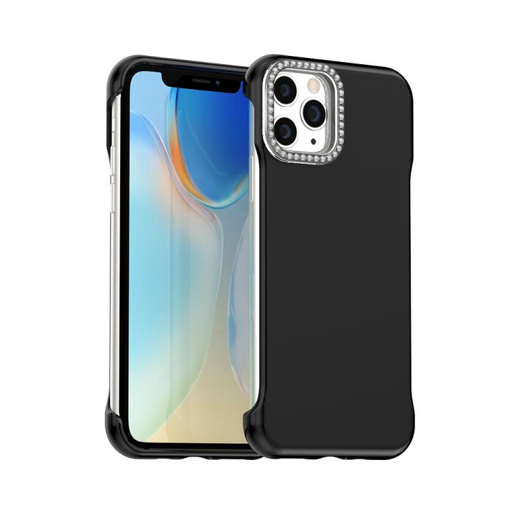 Custodia per telefono ibrida in PC e TPU satinato con mezza cornice a forma di diamante di Candy Diamond, For iPhone 12 Pro, For iPhone 11 Pro Max, For iPhone 11