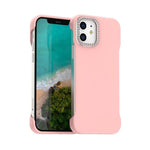Custodia per telefono ibrida in PC e TPU satinato con mezza cornice a forma di diamante di Candy Diamond, For iPhone 13, For iPhone 12, For iPhone 12 Pro Max