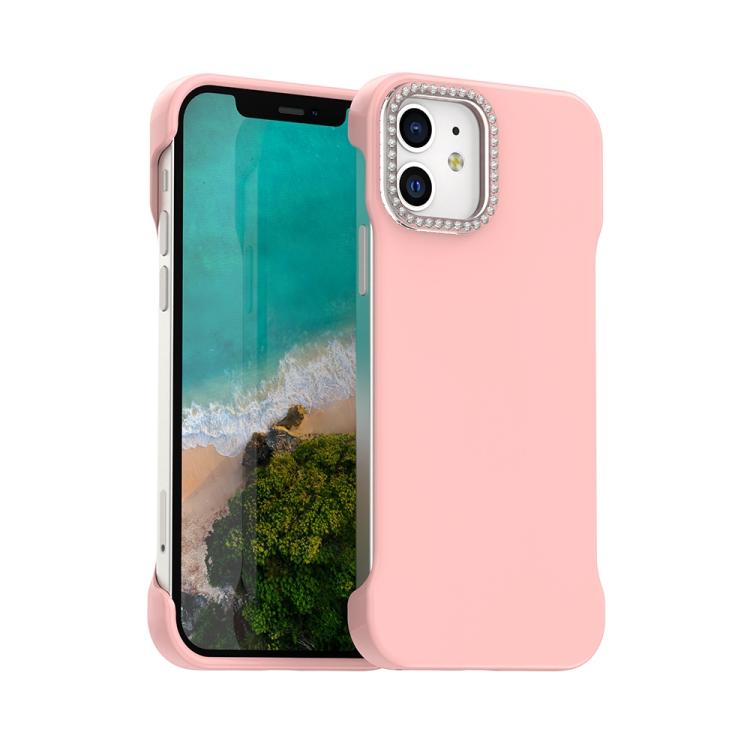 Custodia per telefono ibrida in PC e TPU satinato con mezza cornice a forma di diamante di Candy Diamond, For iPhone 13, For iPhone 12, For iPhone 12 Pro Max