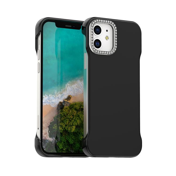 Custodia per telefono ibrida in PC e TPU satinato con mezza cornice a forma di diamante di Candy Diamond, For iPhone 13, For iPhone 12, For iPhone 12 Pro Max
