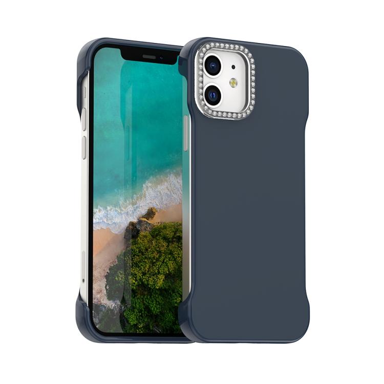 Custodia per telefono ibrida in PC e TPU satinato con mezza cornice a forma di diamante di Candy Diamond, For iPhone 13, For iPhone 12, For iPhone 12 Pro Max