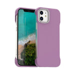 Custodia per telefono ibrida in PC e TPU satinato con mezza cornice a forma di diamante di Candy Diamond, For iPhone 13, For iPhone 12, For iPhone 12 Pro Max
