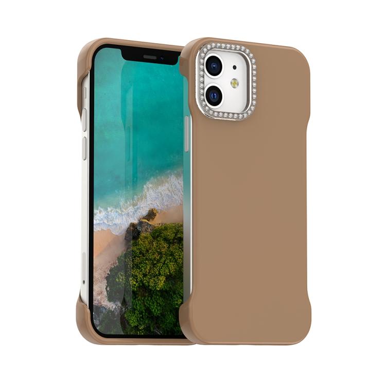 Custodia per telefono ibrida in PC e TPU satinato con mezza cornice a forma di diamante di Candy Diamond, For iPhone 13, For iPhone 12, For iPhone 12 Pro Max