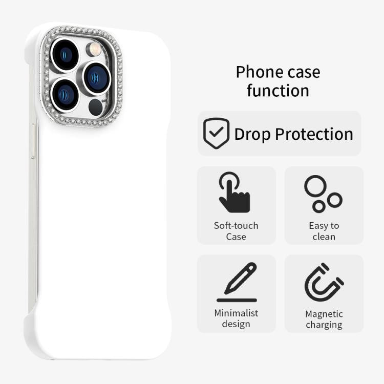 Custodia per telefono ibrida in PC e TPU satinato con mezza cornice a forma di diamante di Candy Diamond, For iPhone 12 Pro, For iPhone 11 Pro Max, For iPhone 11
