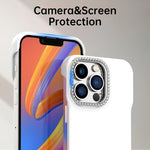 Custodia per telefono ibrida in PC e TPU satinato con mezza cornice a forma di diamante di Candy Diamond, For iPhone 12 Pro, For iPhone 11 Pro Max, For iPhone 11