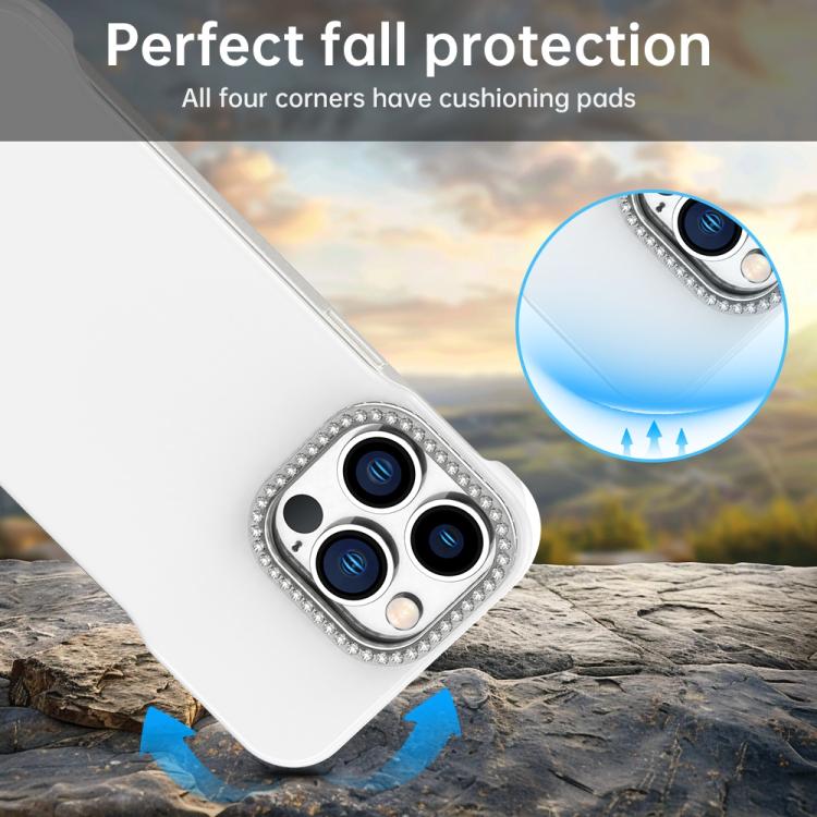 Custodia per telefono ibrida in PC e TPU satinato con mezza cornice a forma di diamante di Candy Diamond, For iPhone 12 Pro, For iPhone 11 Pro Max, For iPhone 11