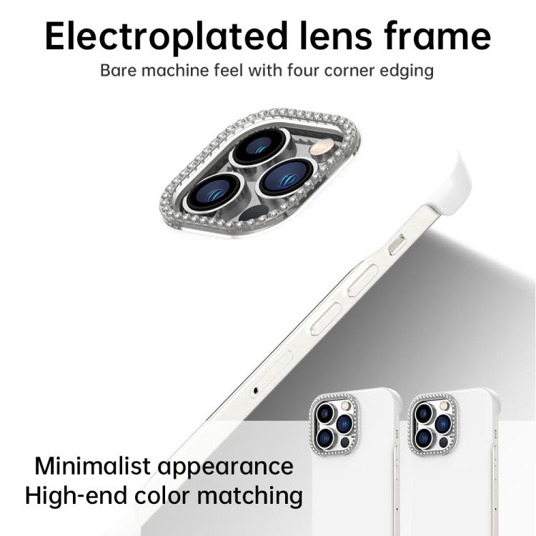 Custodia per telefono ibrida in PC e TPU satinato con mezza cornice a forma di diamante di Candy Diamond, For iPhone 12 Pro, For iPhone 11 Pro Max, For iPhone 11