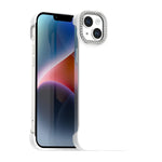 Custodia per telefono ibrida in PC e TPU satinato con mezza cornice a forma di diamante di Candy Diamond, For iPhone 13, For iPhone 12, For iPhone 12 Pro Max