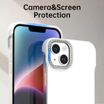 Custodia per telefono ibrida in PC e TPU satinato con mezza cornice a forma di diamante di Candy Diamond, For iPhone 13, For iPhone 12, For iPhone 12 Pro Max