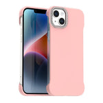 Custodia per telefono ibrida in PC e TPU satinato con mezza cornice a forma di diamante di Candy Diamond, For iPhone 14 Plus, For iPhone 14, For iPhone 14 Pro