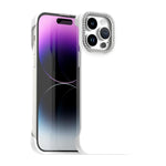Custodia per telefono ibrida in PC e TPU satinato con mezza cornice a forma di diamante di Candy Diamond, For iPhone 14 Plus, For iPhone 14, For iPhone 14 Pro